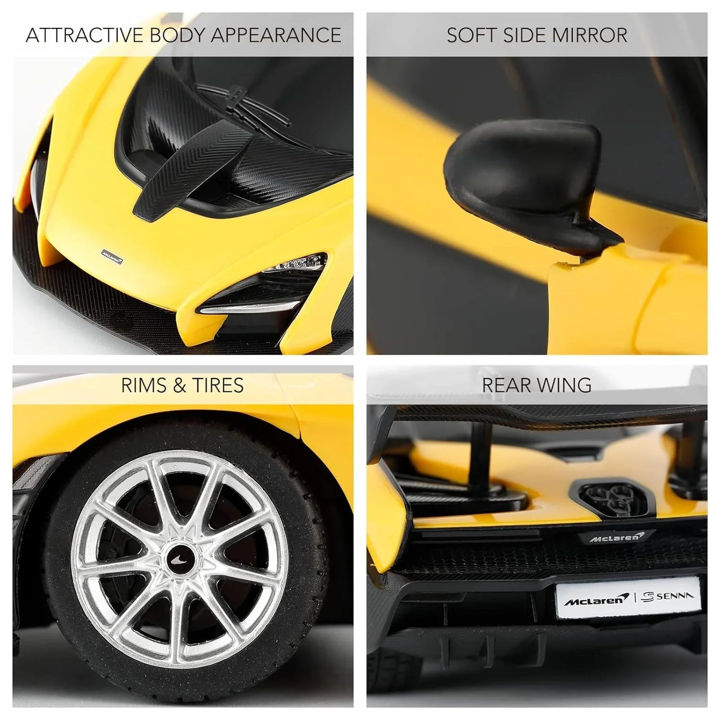 RASTAR 1:14 Scale McLaren Senna Remote Control Car – High-Performance McLaren RC Race Car with Functional Butterfly Doors, LED Lights & 2.4GHz Control