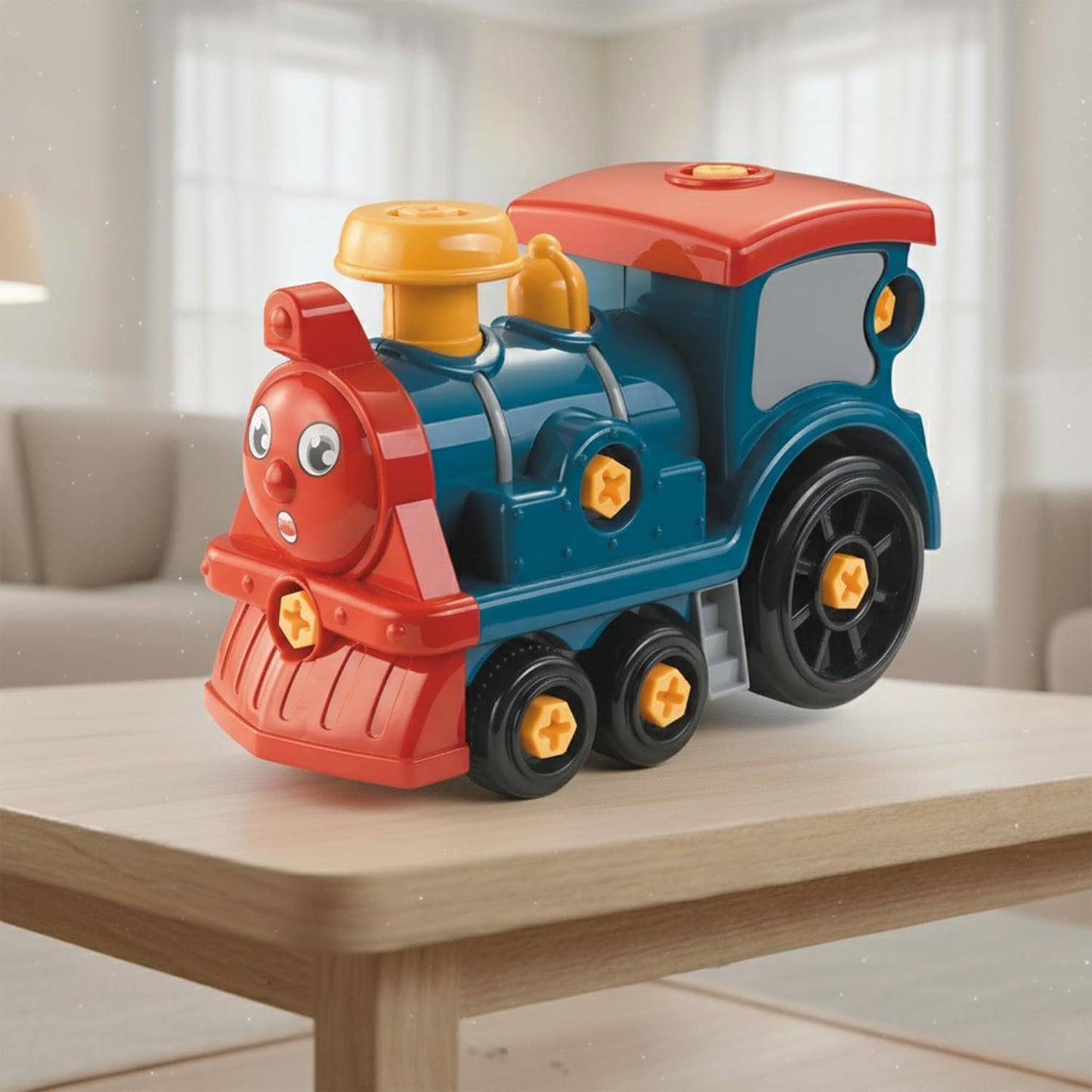 ThinkerPlace 2-in-1 Electric Detachable Train | Motorized DIY Assembly Train Set for Kids with Interchangeable Parts