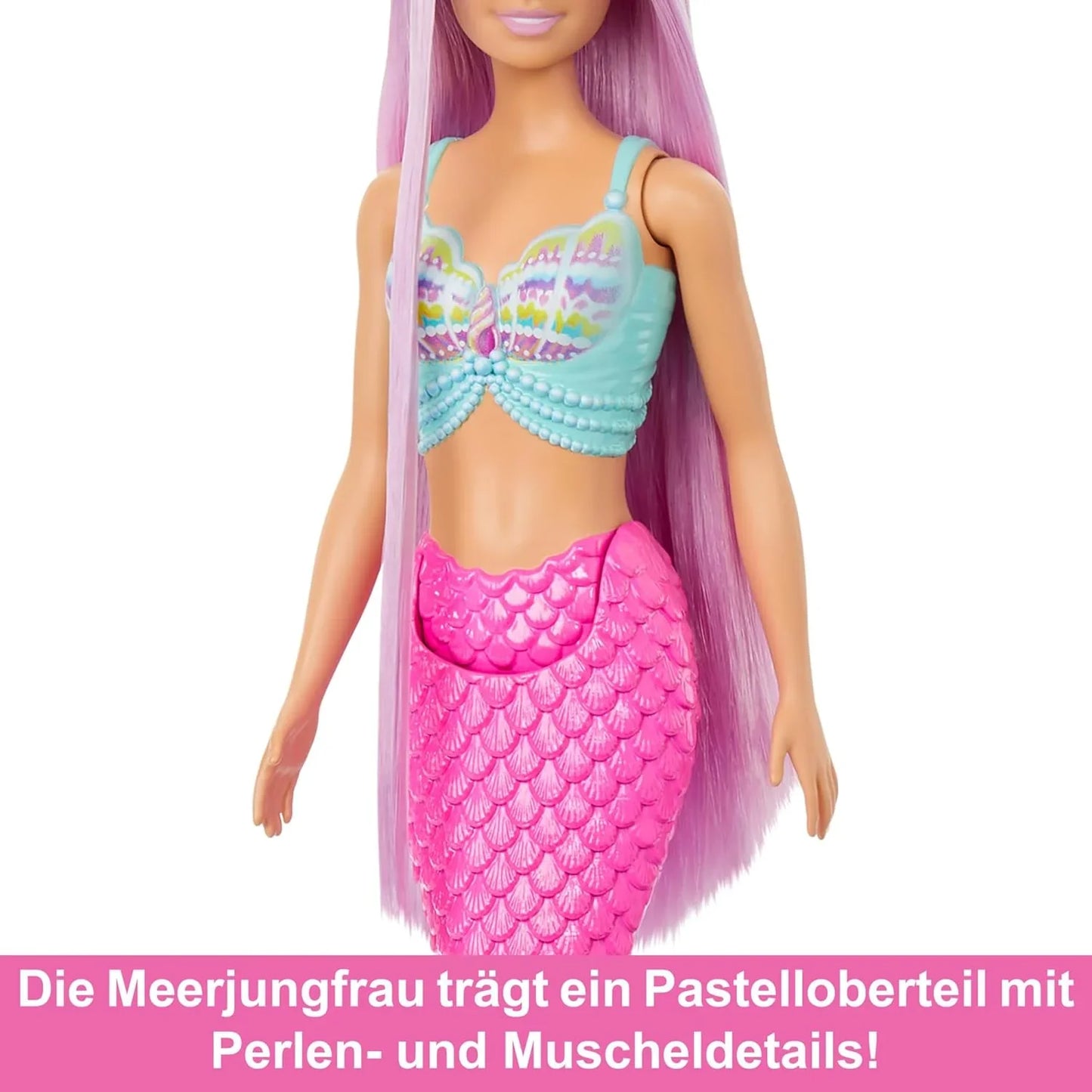 Barbie Mermaid Doll with 7-Inch-Long Pink Fantasy Hair and Colorful Accessories for Styling Play Like Headband and Barrettes - Jaiman Toys