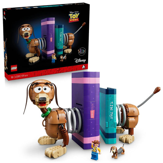 LEGO 43301  Disney and Pixar Toy Story Slinky Dog Bookends - Cute Dachshund Piece for Adults 18+