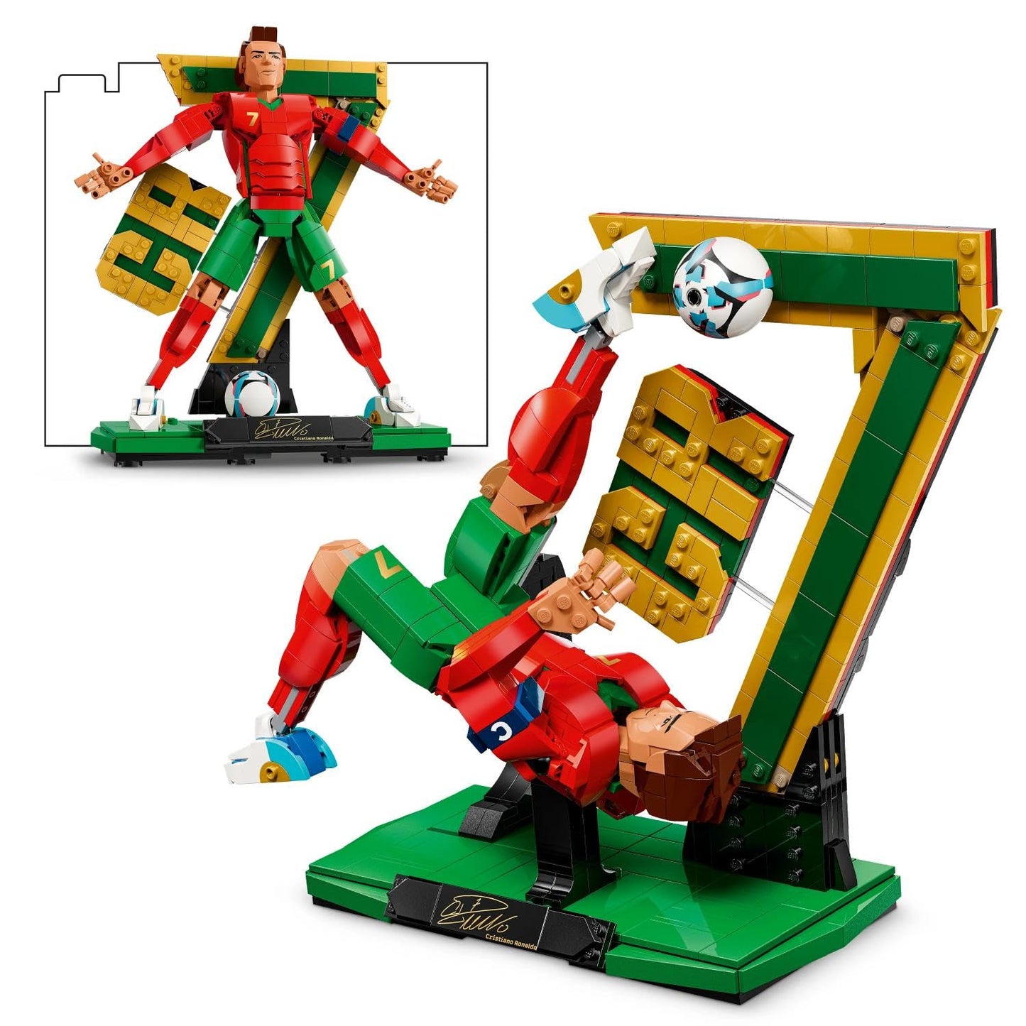 LEGO 43016 Editions Cristiano Ronaldo – Soccer Legend  Building Set | CR7 Collectible Football Display Model for Kids & Fans