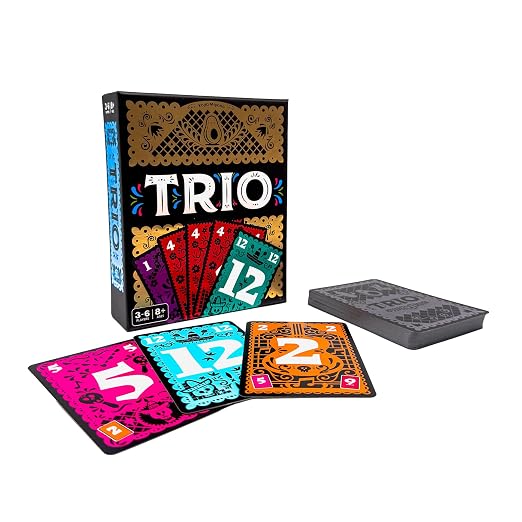 Trio Card Game by Blue Orange Games – Fast Deduction & Memory Family Game for Kids & Adults (3–6 Players, Ages 7+)