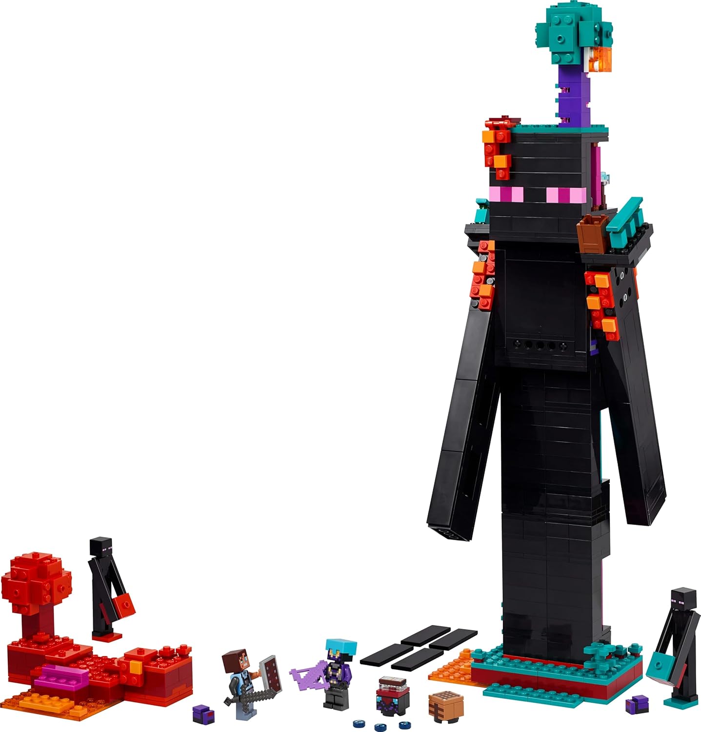 LEGO Minecraft The Enderman Tower Toy for Kids, Gamer Gift 21279 Building Blocks Toys for 9+ Gift for Boys and Girls