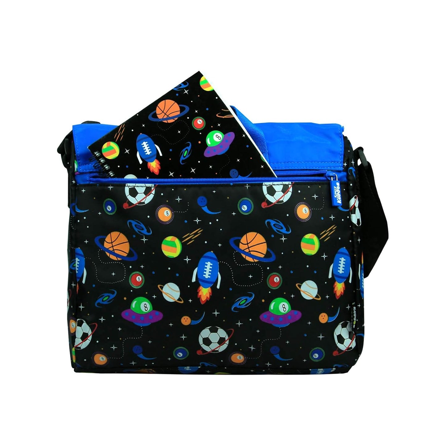 Smily Kiddos Kids Fancy Shoulder Bag – Space & Sports Print Crossbody Side Bag for Boys & Girls