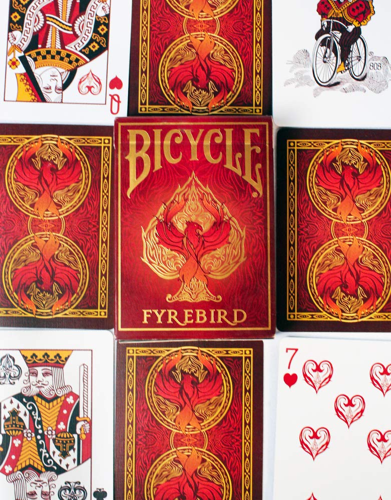 Bicycle Fyrebird Playing Cards – Poker Size Deck with Air-Cushion Finish