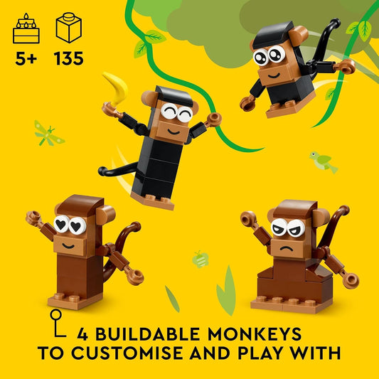 LEGO Classic Creative Monkey Fun 11031 Building Toy Set (135 Pieces)