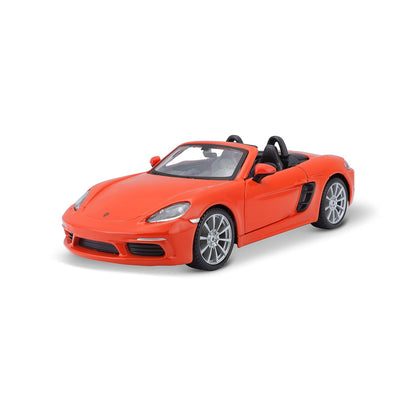 Bburago Die-Cast 1:24 Scale Porsche 718 Boxster Car (Orange)