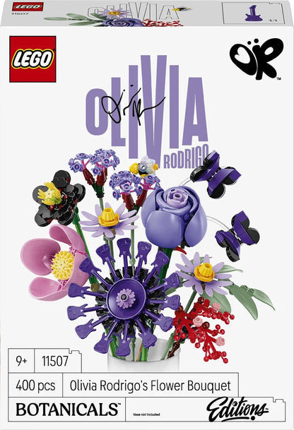 LEGO 11507 Botanicals Olivia Rodrigo’s Flower Bouquet – 11 Artificial Flowers, Music-Inspired Décor, 400 Pieces, Ages 9+