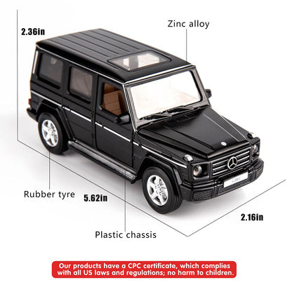 MSZ 1:32 Mercedes-Benz G 350 d Die-Cast Model Car – Black| Pull Back, Openable Doors, Light & Sound (68436)