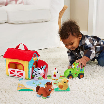 VTech Baby Barnyard Adventure Playset | Interactive Farm Playset with Plush Animals, Musical Tractor, Lights, Sounds & Early Learning Activities