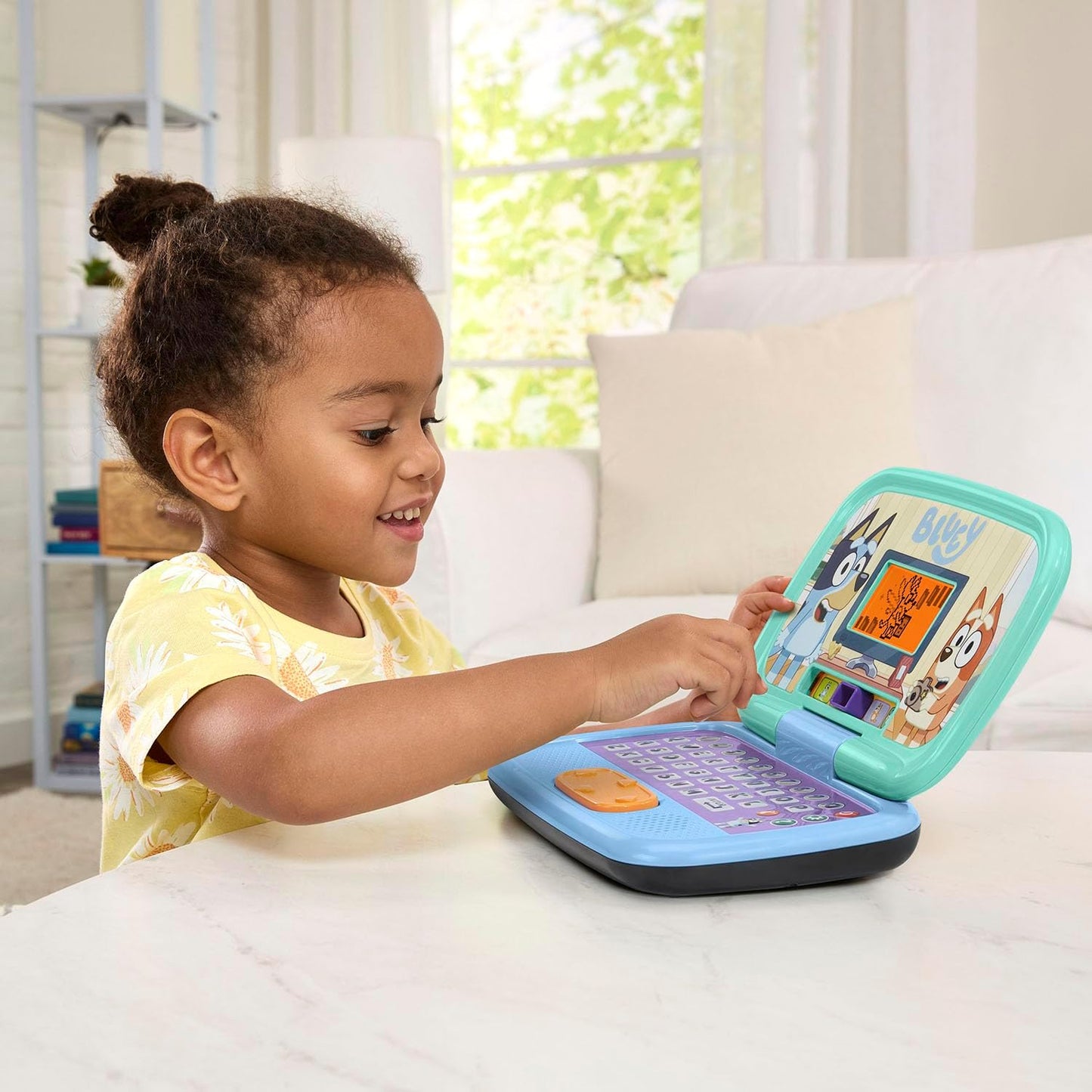 VTech Bluey Game Time Laptop | Interactive Educational Learning Laptop with 10 Games, 200+ Sounds, Letters, Numbers & Problem-Solving Activities for Kids