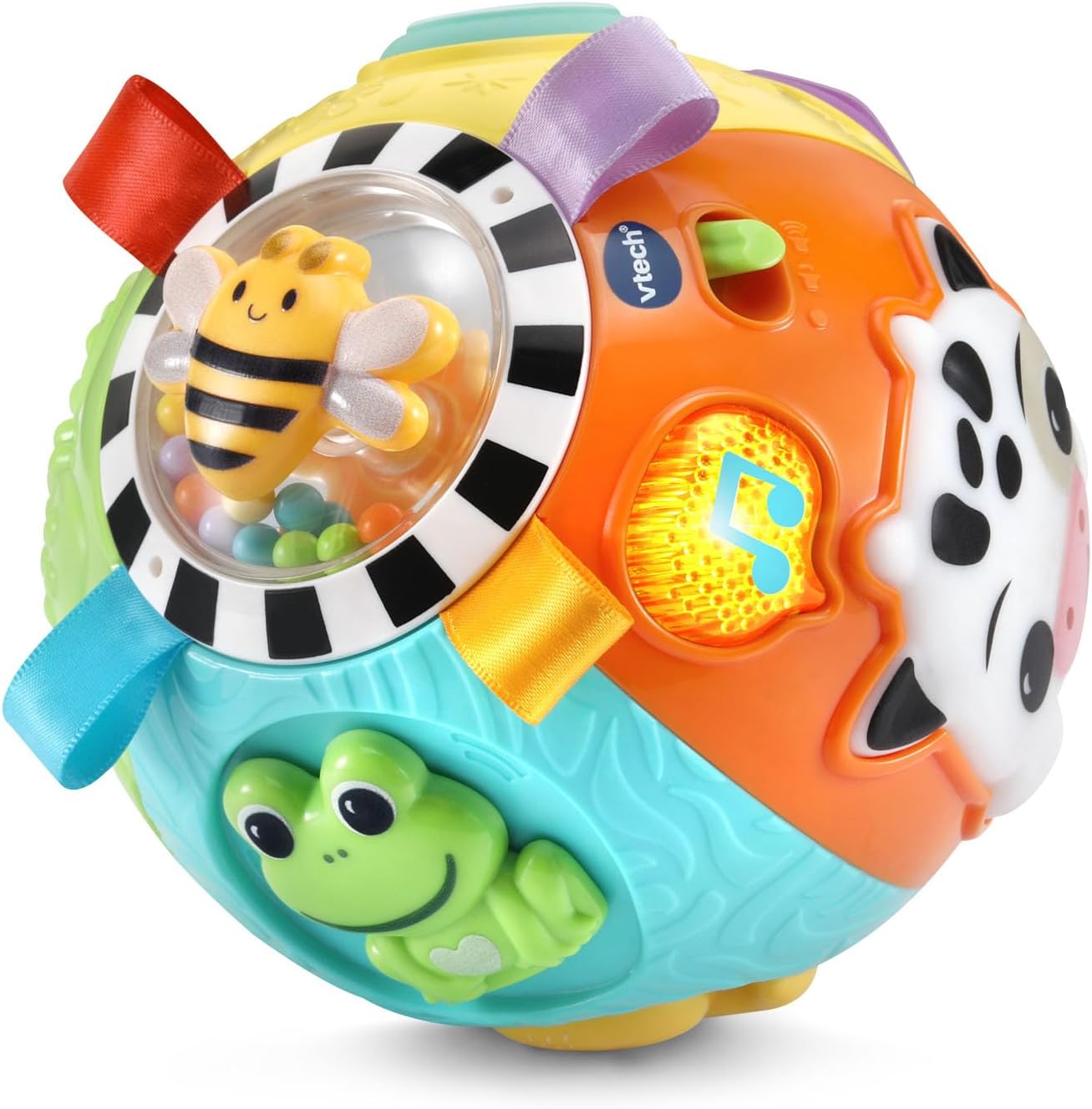 VTech Baby On-the-Moove Activity Ball Interactive Sensory Learning Toy for Babies & Toddlers | Orange