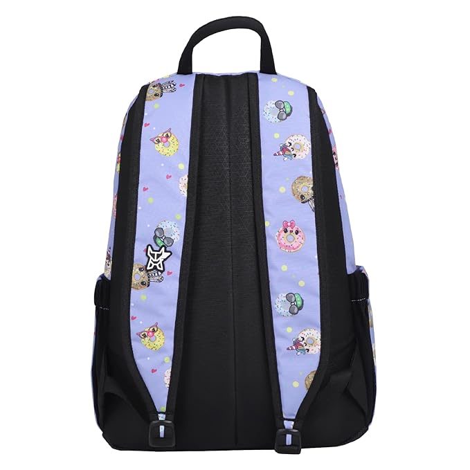 Arctic Fox 16 Inch Kids School Backpack – Purple Donut Print Multi-Compartment Backpack for School & Travel