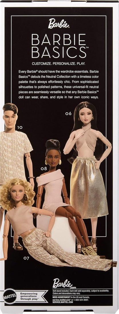 Barbie Signature Barbie Basics Model 06 Fashion Doll | 11.5 inches Collector Edition Articulated Doll with Premium Outfit