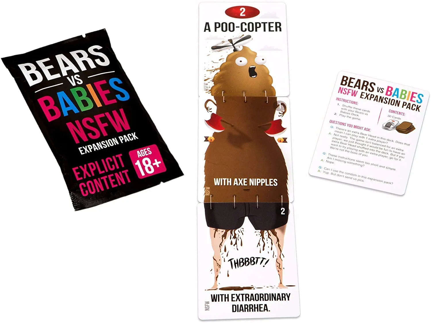 Bears vs Babies NSFW Expansion Pack – Adults Only Card Game Add-On - Jaiman Toys