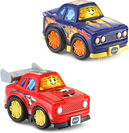 VTech Go! Go! Smart Wheels Race Team 2-Pack | Interactive SmartPoint Racing Cars with Lights, Sounds & Educational Phrases for Toddlers