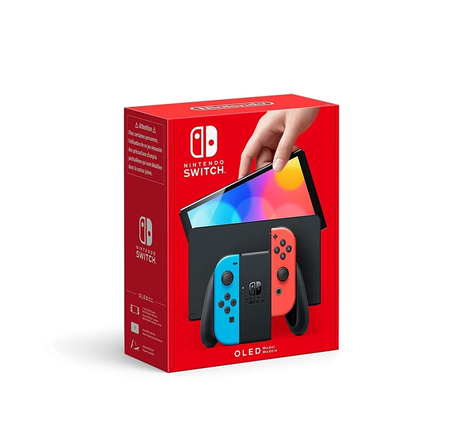 Nintendo Switch OLED model With Neon Red Neon Blue Joy-Con - Jaiman Toys