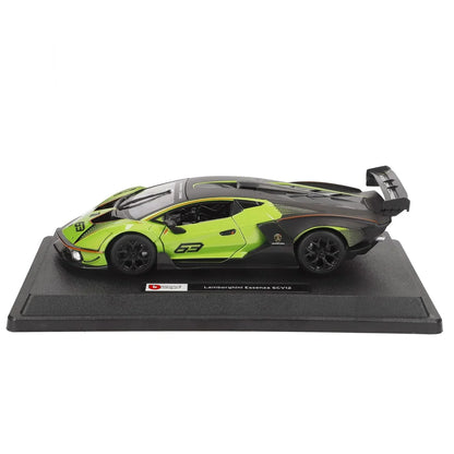 Bburago 18-28017 Lamborghini Essenza SCV12 1:24 Scale Model car, Green/Black - Jaiman Toys