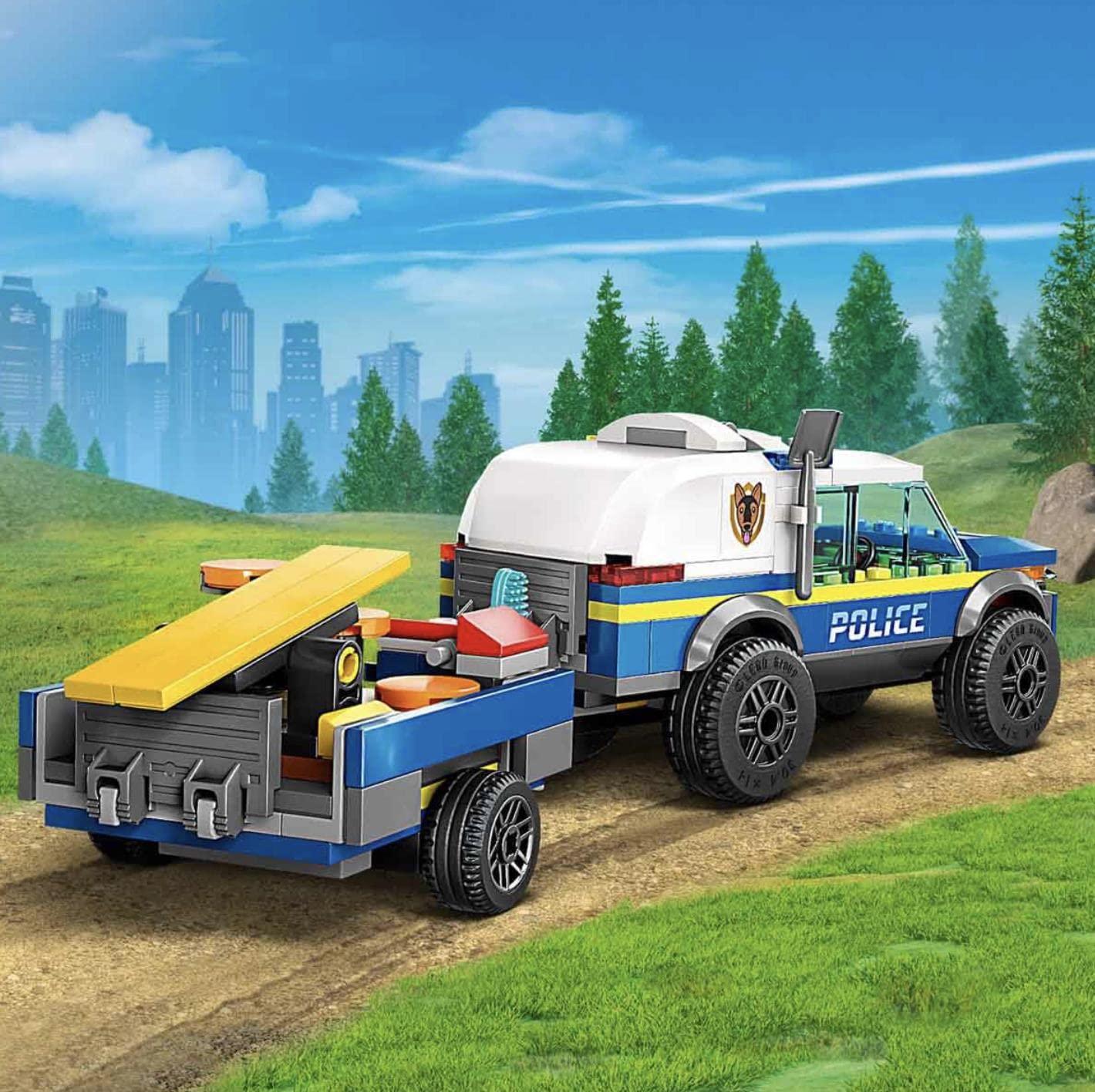 LEGO City Mobile Police Dog Training Set 60369  Building Toy with Police Vehicle, Dog & Accessories, Multicolor
