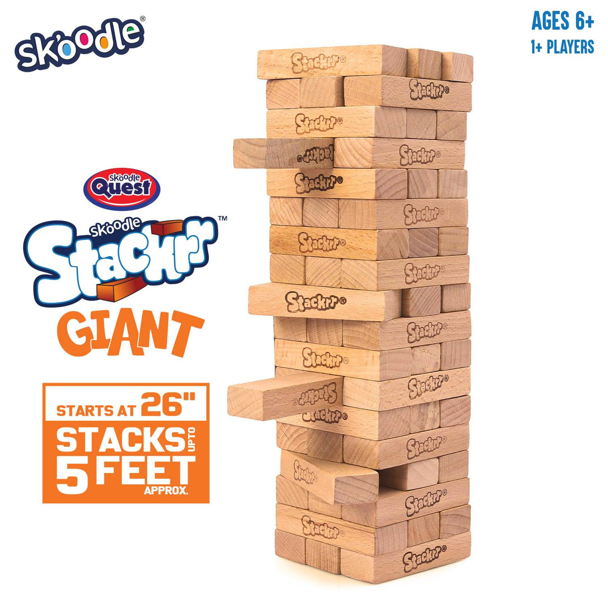 Skoodle Stackrr Giant tower being played