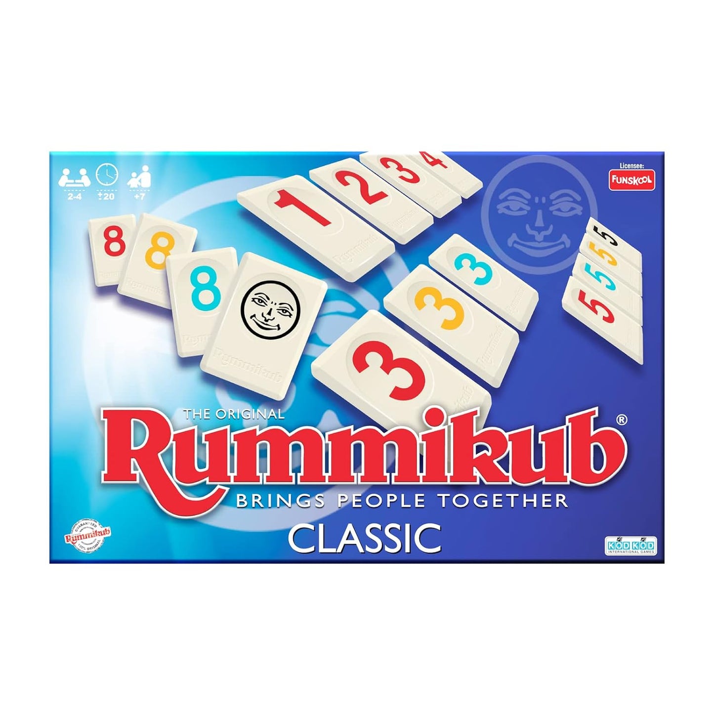 Funskool Original Rummikub Number Game | Classic Family Tile Game for Kids & Adults | Educational Strategy Board Game | 2-4 Players | Ages 7+