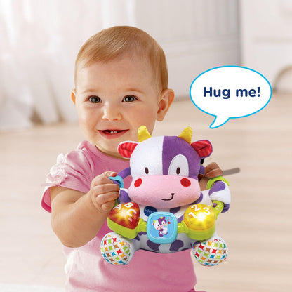 VTech Baby Lil' Critters Moosical Beads Interactive Musical Cow Toy with Lights, Sounds, Songs & Sensory Beads | Purple