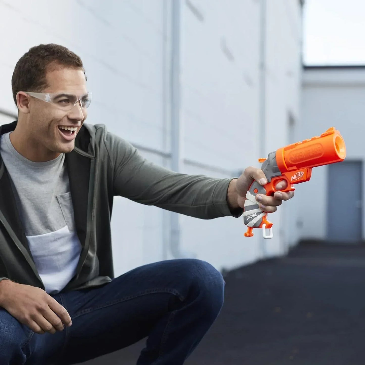 NERF Fortnite Flare Dart Blaster, Break-Open Dart Loading, Includes 3 Mega Darts That Whistle Through The Air, Pull-Down Priming Handle, Multicolor