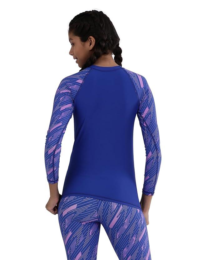 Speedo Girl's Endurance Hyperboom Long Sleeve Suntop – UPF 40+ & Chlorine Resistant Swimwear - Jaiman Toys