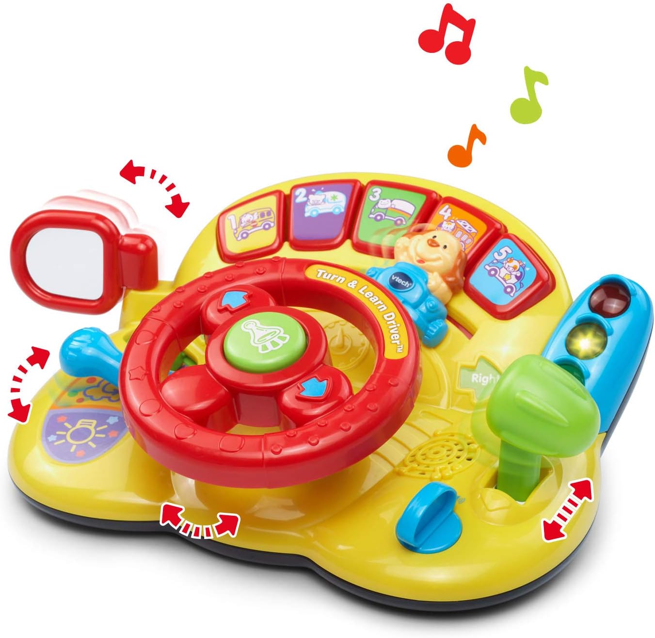 VTech Turn & Learn Driver Interactive Steering Wheel Toy for Babies & Toddlers | Musical Learning Dashboard | Ages 6–36 Months
