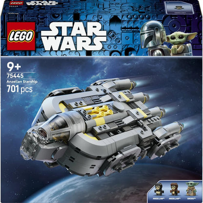LEGO 75445 Star Wars Anzellan Starship Toy - The Mandalorian and Grogu Model Kit w/ 3 Figures & a Droid Workshop - Birthday Gift for 9+ Year Old Boys, Girls & Fans
