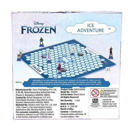 Disney Frozen Ice Adventure Board Game by BOL – Elsa, Anna, Olaf & Kristoff Family Racing Game for Kids Ages 5+ | 2–6 Players