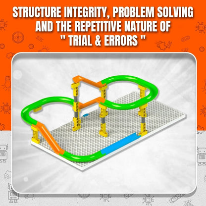 Blix Marble Run - 1, 118 Piece Construction Set, Design and Build Your Own Tracks, Marble Run Toys for Kids, Compatible with Other Brick Brands, Ages 5+, Made in India - Jaiman Toys