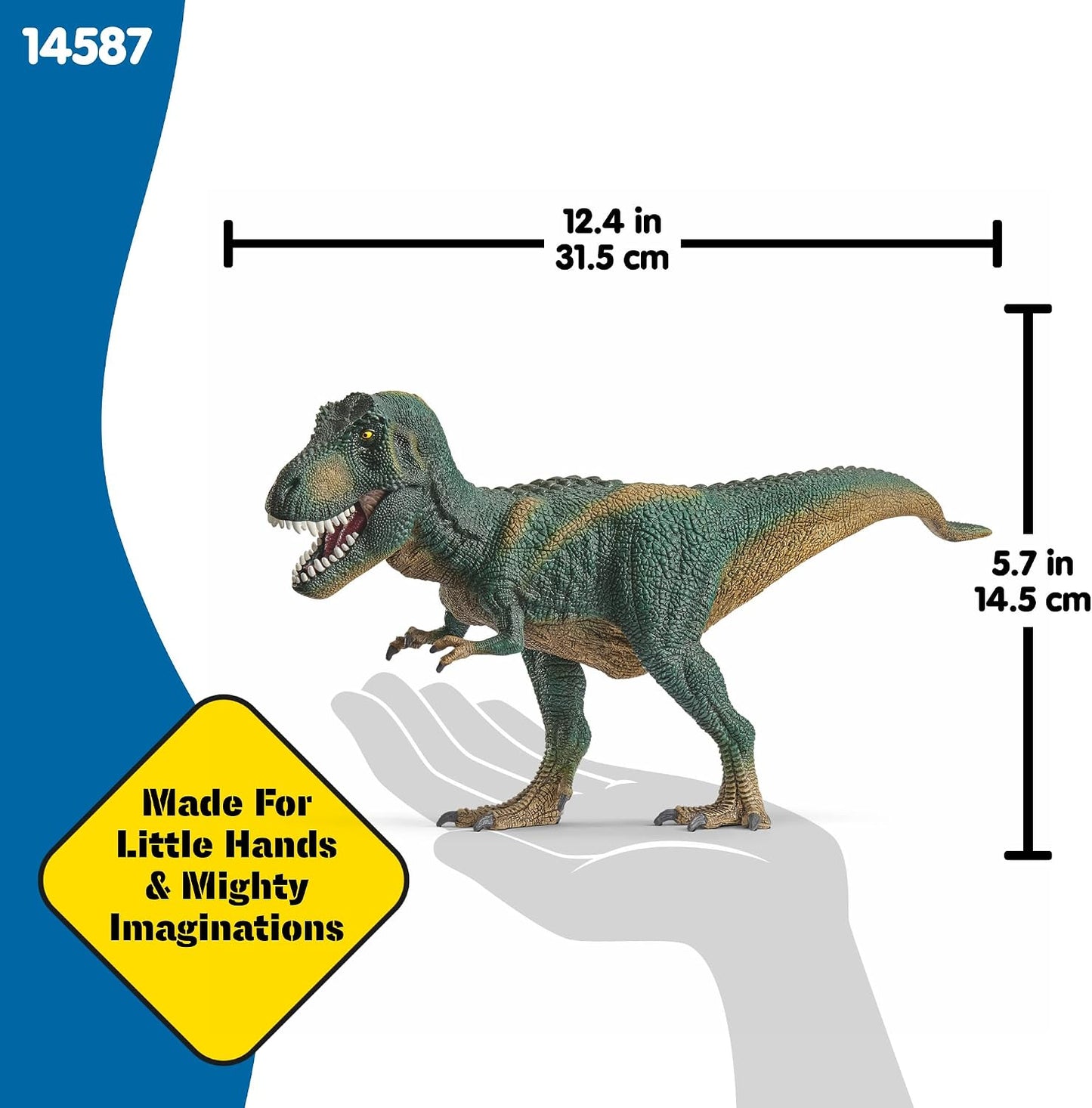 Schleich Dinosaurs - 12” T-Rex Action Figure with Moving Jaw - Realistic Tyrannosaurus Rex Dinosaur Toy for Educational Play - Durable Prehistoric Animal Figurine for Boys and Girls Ages 5+ 14587 | Dinosaur Figurine, Realistic Animal Toys