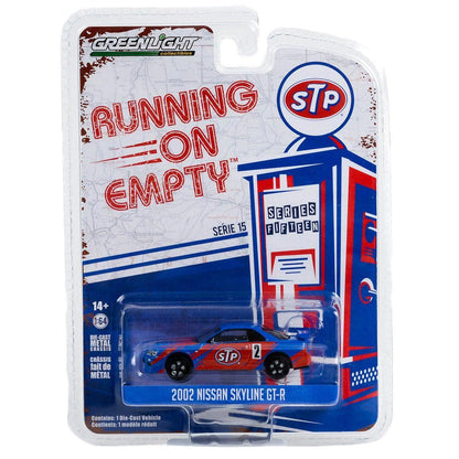 Greenlight Running on Empty – 2002 Nissan Skyline GT-R (R34) 1:64 Scale Die-Cast Car - Jaiman Toys