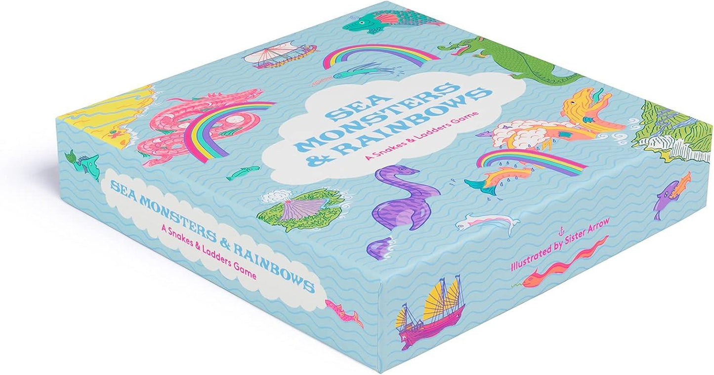 Sea Monsters & Rainbows – Chutes & Ladders Board Game - Jaiman Toys