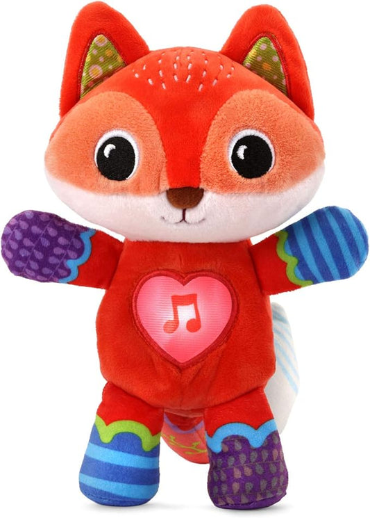 VTech Soothing Songs Fox, Red | Interactive Musical Plush Fox with Lights, Songs & Sensory Play for Babies