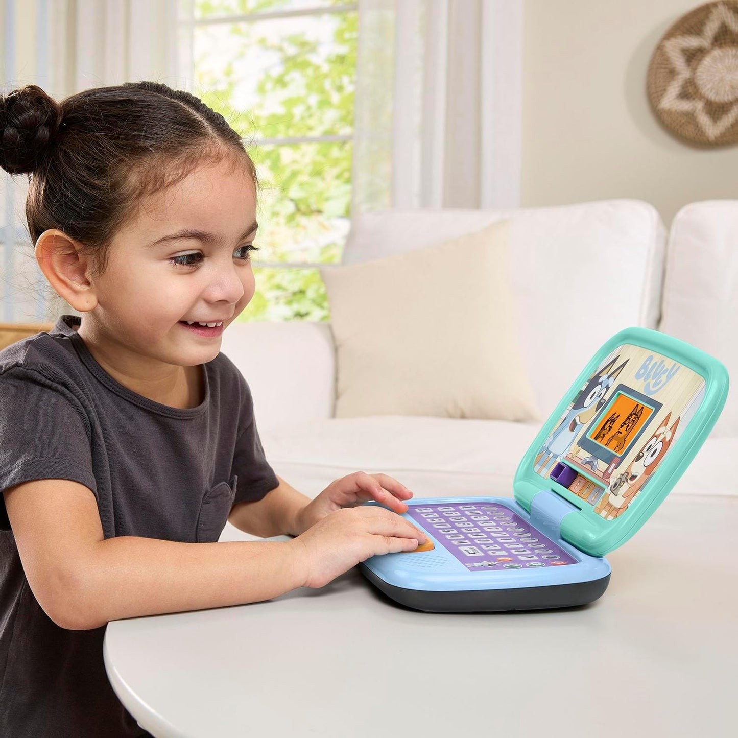 VTech Bluey Game Time Laptop | Interactive Educational Learning Laptop with 10 Games, 200+ Sounds, Letters, Numbers & Problem-Solving Activities for Kids