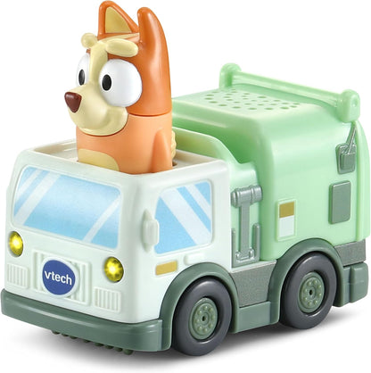 VTech Bluey Bingo Garbage Truck | Interactive Push-Along Vehicle Toy with Bingo Figure, Sounds, Phrases & Pretend Play for Toddlers