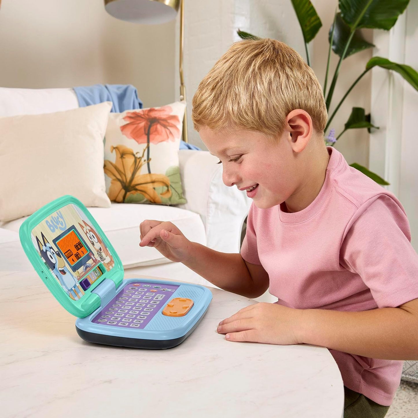 VTech Bluey Game Time Laptop | Interactive Educational Learning Laptop with 10 Games, 200+ Sounds, Letters, Numbers & Problem-Solving Activities for Kids
