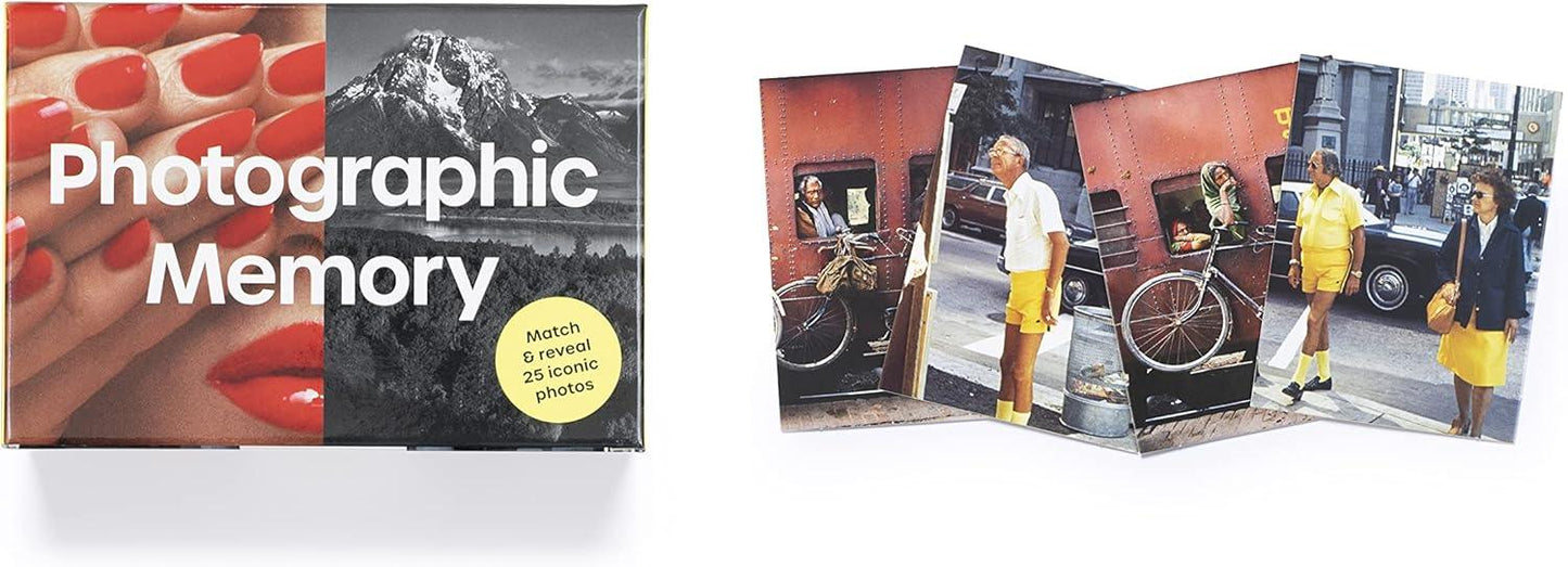 Photographic Memory: Match & Reveal 25 Iconic Photos – Laurence King Game - Jaiman Toys