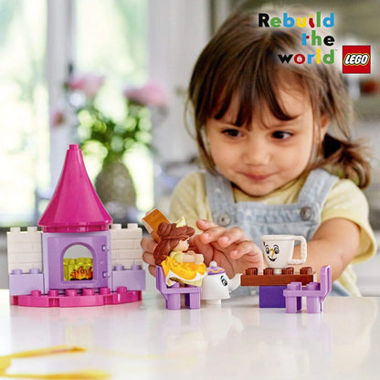 LEGO 10877 Duplo Disney Princess Belle’s Tea Party  (19 Pcs) – Building Blocks Set for Kids 2–5 Years, Educational Disney Toy