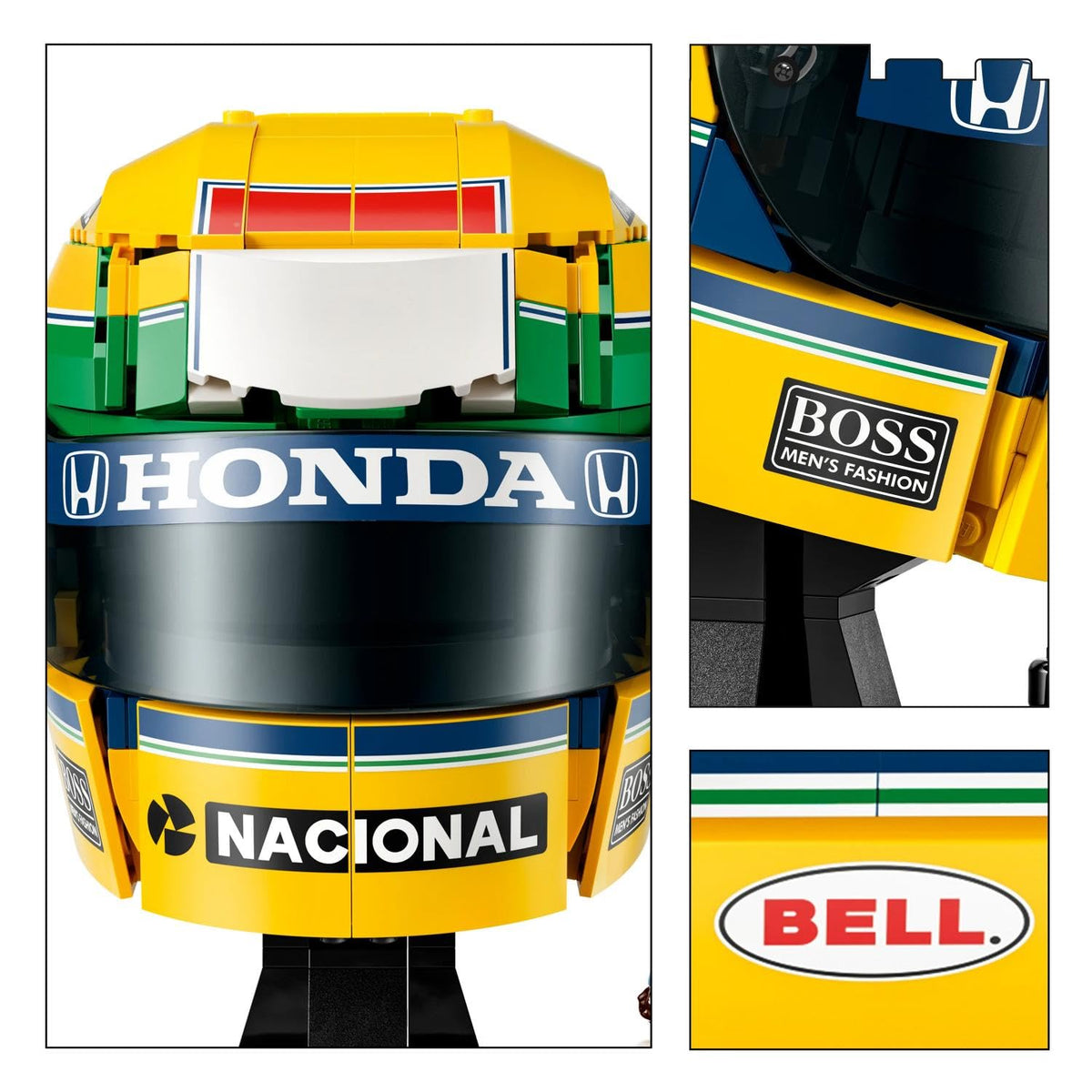 LEGO® Editions Ayrton Senna Helmet 43024 – F1® Racing Helmet Model Building Set | 931-Piece Collectible Display Model