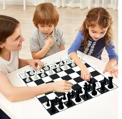 Ankit Toys 2-in-1 Chess & Ludo Jumbo Game Set – Foldable Double-Sided Board with Colourful Pawns for Kids & Adults