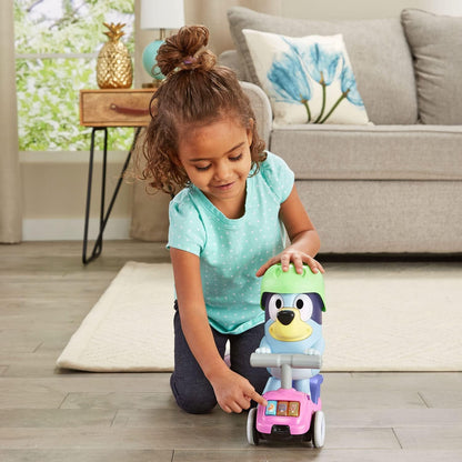VTech Bluey Scooter Time Bluey Interactive Toy | Motion, Lights, Music & Follow-Me Learning Toy | Ages 3–6 Years