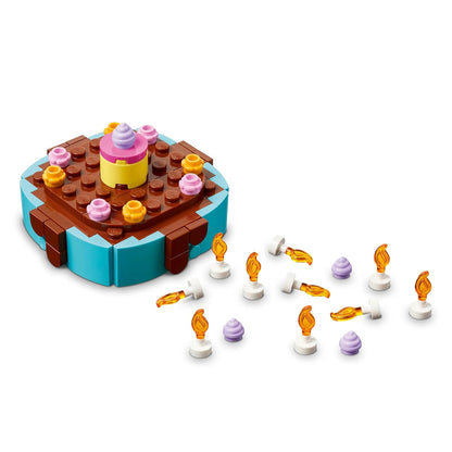 LEGO® Birthday Party Cake 40815 Customisable Decoration Set, 219 Pieces
