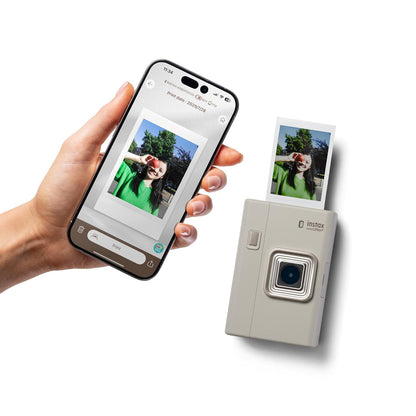 Fujifilm Instax Mini LiPlay+ Sand Beige Hybrid Instant Camera with Bluetooth & Sound Capture