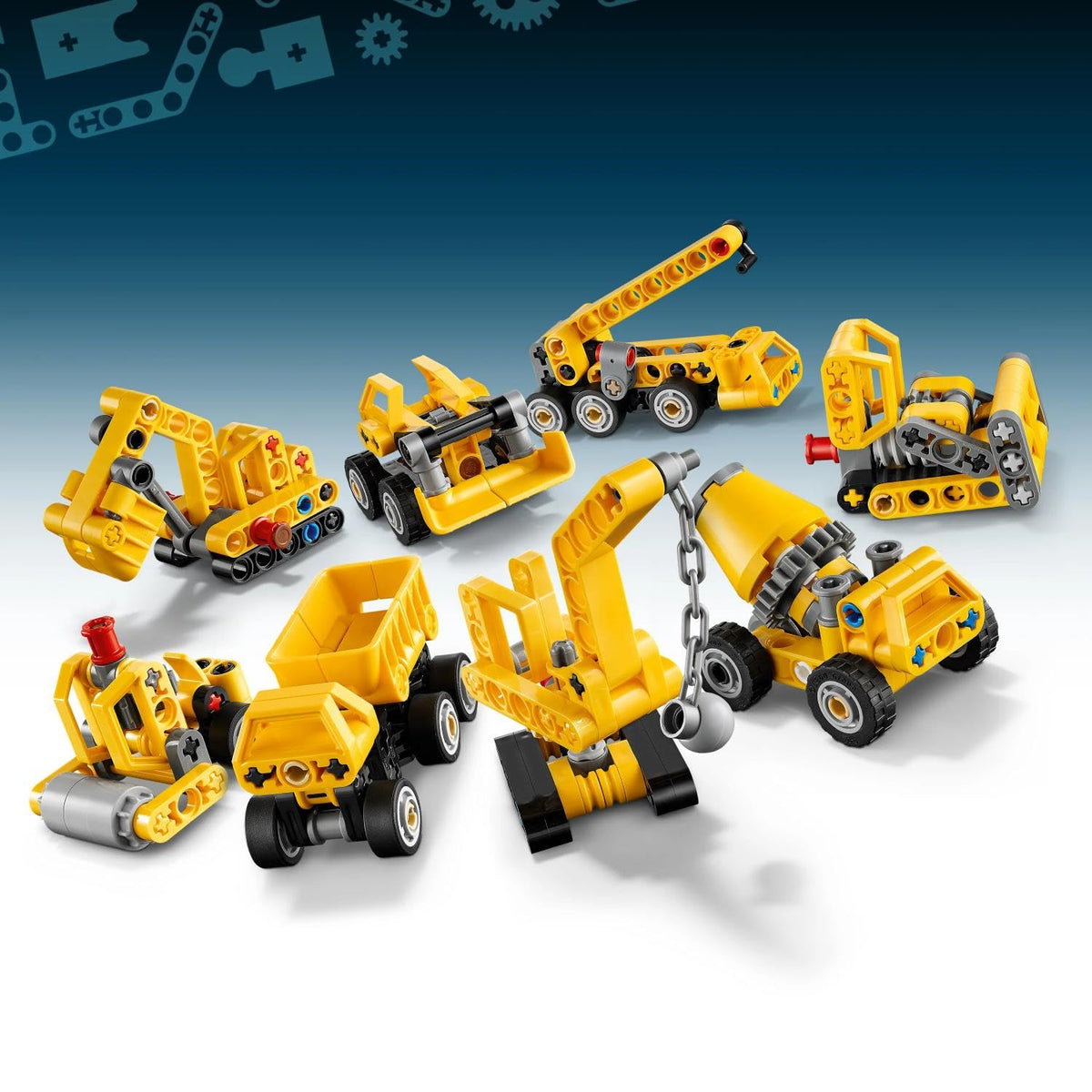 LEGO 42233 Technic Mighty Machines Mystery Box – 1 Random Construction Vehicle Building Toy with Collectible Card, 44 Pieces, Ages 7+