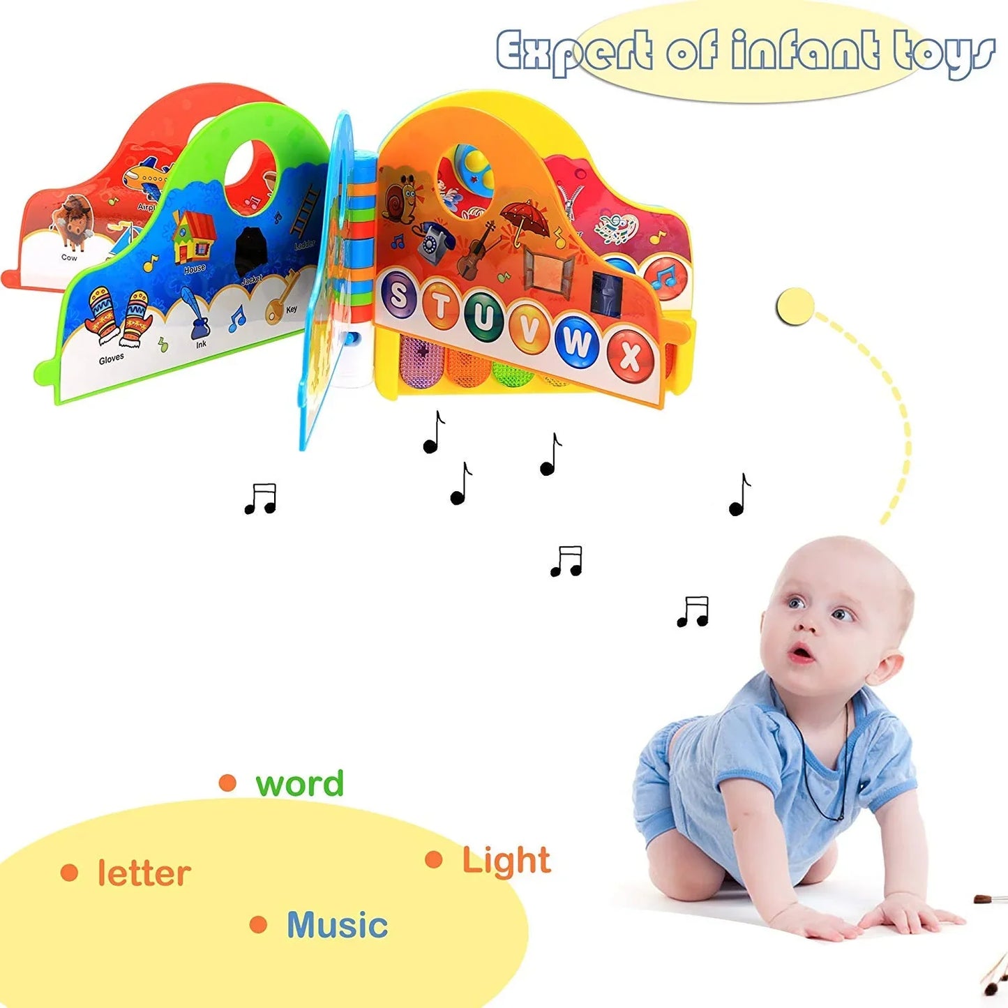 Phonics Piano for Kids – Infant Learning Toy with Lights, Music, and ABC Keys | Musical Instrument Gift for Toddlers Ages 18+ Months - Jaiman Toys