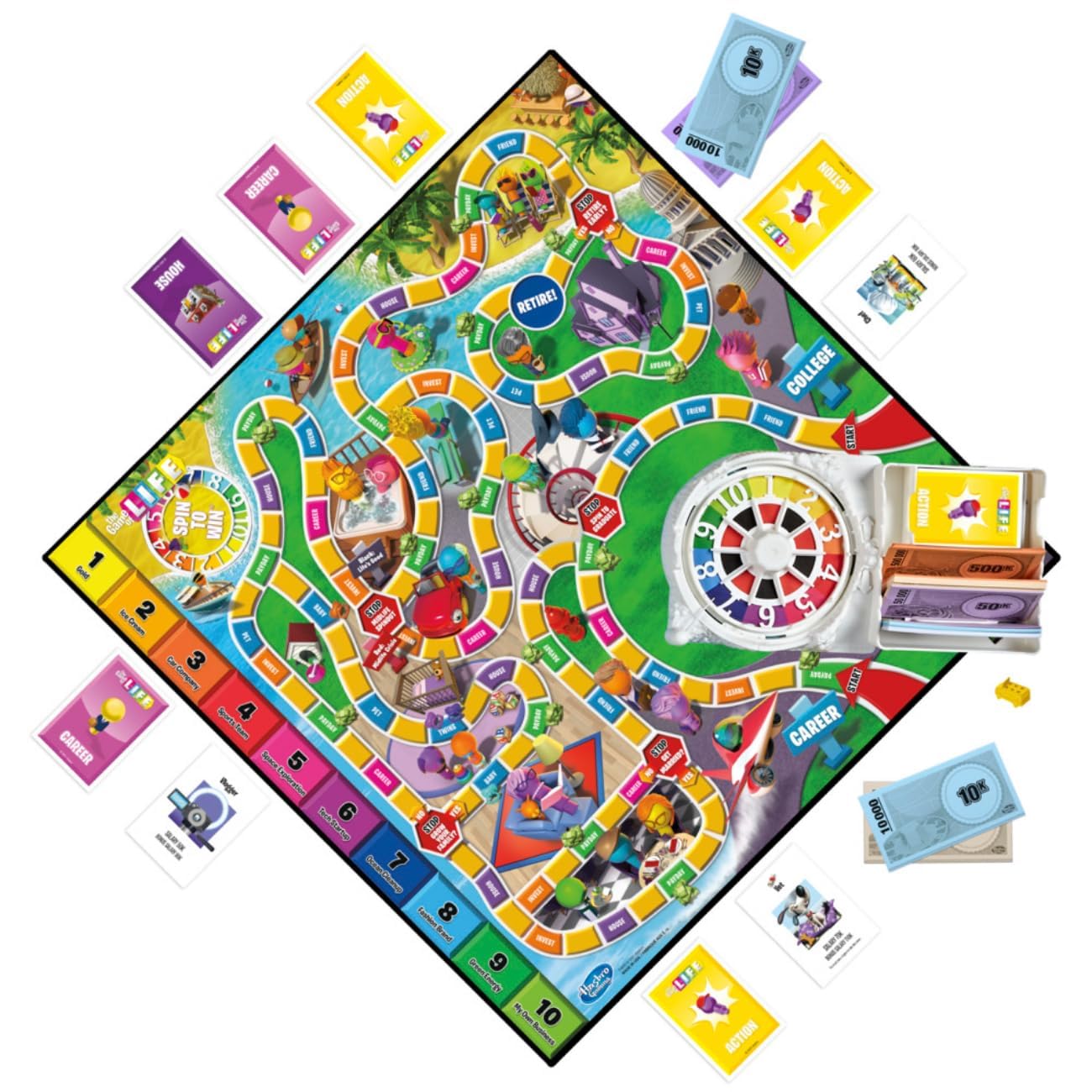 Hasbro Gaming The Game of Life Board Game | Family Strategy Game for Kids & Adults | 2-4 Players | Ages 8+