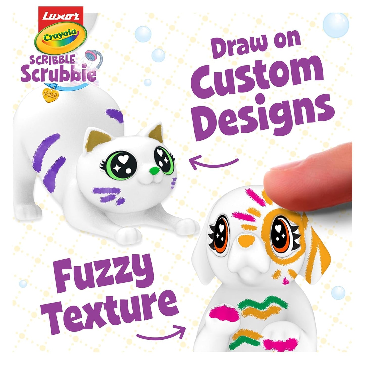 Luxor Crayola Scribble Scrubbie Pets Glam Pack | Color & Clean Washable Pet Playset for Kids